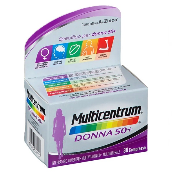 Multicentrum Donna 50+ 30 Compresse integratore menopausa Multicentrum Donna 50+ 30 Compresse integratore menopausa